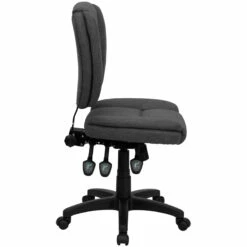 Mid-Back Gray Fabric Multifunction Ergonomic Swivel Task Chair - By Flash Furniture - Madison Seating -furniture Shop Mid Back Gray Fabric Multifunction Ergonomic Swivel Task Chair by Flash Furniture 2
