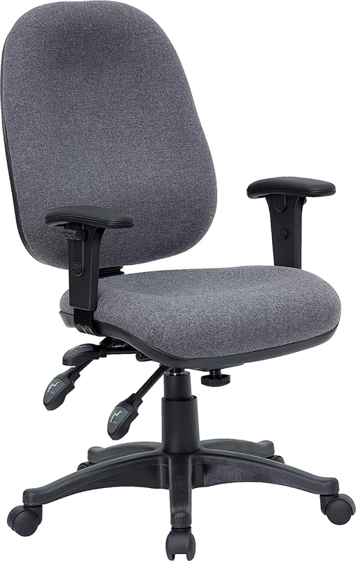 Mid-Back Gray Fabric Multifunction Executive Swivel Chair With Adjustable Arms - By Flash Furniture - Madison Seating 3 Mid-Back Gray Fabric Multifunction Executive Swivel Chair With Adjustable Arms - By Flash Furniture - Madison Seating