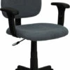 Mid-Back Gray Fabric Swivel Task Chair With Adjustable Arms - By Flash Furniture - Madison Seating -furniture Shop Mid Back Gray Fabric Swivel Task Chair with Adjustable Arms by Flash Furniture