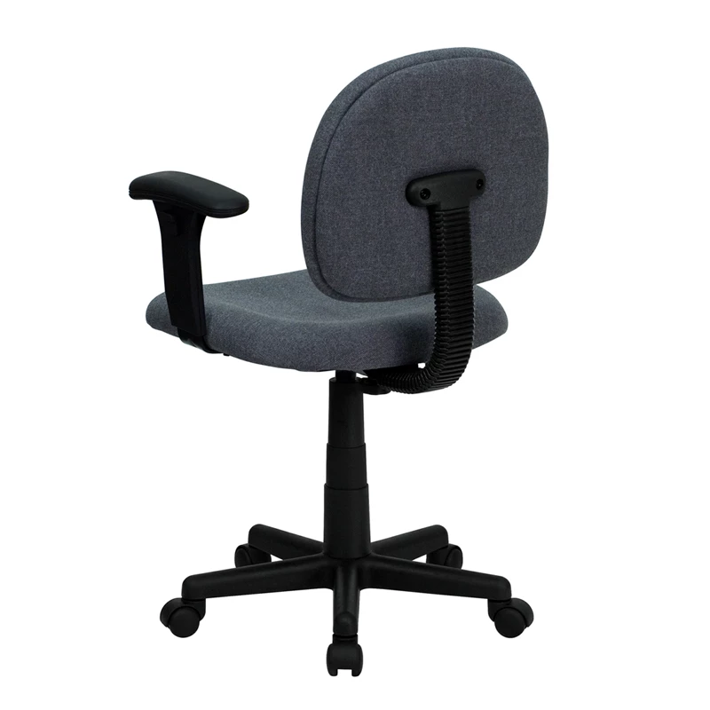 Mid-Back Gray Fabric Swivel Task Chair With Adjustable Arms - By Flash Furniture - Madison Seating 7 Mid-Back Gray Fabric Swivel Task Chair With Adjustable Arms - By Flash Furniture - Madison Seating - Image 5
