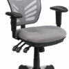 Mid-Back Gray Mesh Multifunction Executive Swivel Chair With Adjustable Arms - By Flash Furniture - Madison Seating -furniture Shop Mid Back Gray Mesh Multifunction Executive Swivel Chair with Adjustable Arms by Flash Furniture