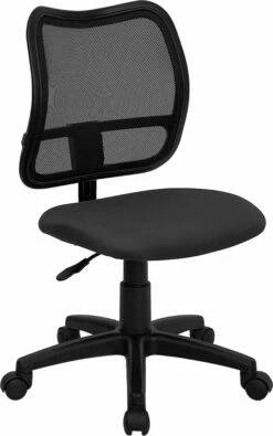 Mid-Back Gray Mesh Swivel Task Chair - By Flash Furniture - Madison Seating