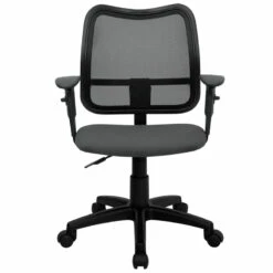 Mid-Back Gray Mesh Swivel Task Chair With Adjustable Arms - By Flash Furniture - Madison Seating -furniture Shop Mid Back Gray Mesh Swivel Task Chair with Adjustable Arms by Flash Furniture 3