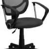 Mid-Back Gray Mesh Swivel Task Chair With Arms - By Flash Furniture - Madison Seating