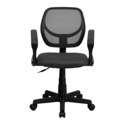 Mid-Back Gray Mesh Swivel Task Chair With Arms - By Flash Furniture - Madison Seating -furniture Shop Mid Back Gray Mesh Swivel Task Chair with Arms by Flash Furniture 6