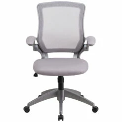 Mid-Back Gray Mesh Swivel Task Chair With Gray Frame And Flip-Up Arms - By Flash Furniture - Madison Seating 9 Mid-Back Gray Mesh Swivel Task Chair With Gray Frame And Flip-Up Arms - By Flash Furniture - Madison Seating -furniture Shop Mid Back Gray Mesh Swivel Task Chair with Gray Frame and Flip Up Arms by Flash Furniture 3