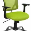 Mid-Back Green Mesh Swivel Task Chair With Chrome Base And Arms - By Flash Furniture - Madison Seating