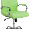 Mid-Back Green Vinyl Executive Swivel Chair With Chrome Base And Arms - By Flash Furniture - Madison Seating -furniture Shop Mid Back Green Vinyl Executive Swivel Chair with Chrome Base and Arms by Flash Furniture