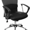 Mid-Back Grey Mesh Swivel Task Chair With Arms - By Flash Furniture - Madison Seating