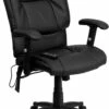 Mid-Back Massaging Black Leather Executive Swivel Chair With Adjustable Arms - By Flash Furniture - Madison Seating 2 Mid-Back Massaging Black Leather Executive Swivel Chair With Adjustable Arms - By Flash Furniture - Madison Seating -furniture Shop Mid Back Massaging Black Leather Executive Swivel Chair with Adjustable Arms by Flash Furniture