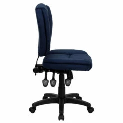 Mid-Back Navy Blue Fabric Multifunction Ergonomic Swivel Task Chair - By Flash Furniture - Madison Seating -furniture Shop Mid Back Navy Blue Fabric Multifunction Ergonomic Swivel Task Chair by Flash Furniture 2