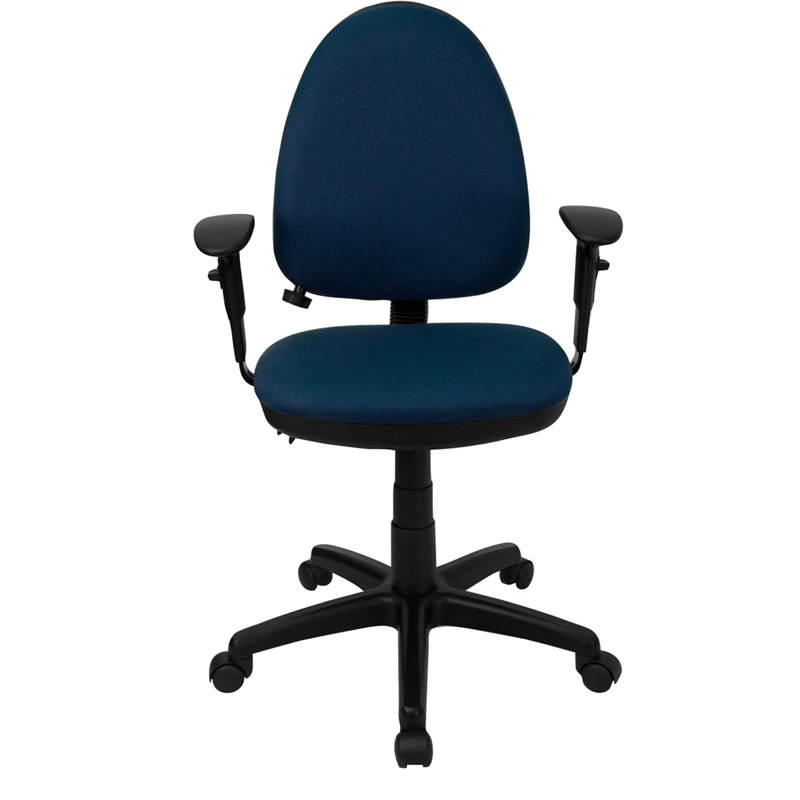 Mid-Back Navy Blue Fabric Multifunction Swivel Task Chair With Adjustable Lumbar Support And Adjustable Arms - By Flash Furniture - Madison Seating 9 Mid-Back Navy Blue Fabric Multifunction Swivel Task Chair With Adjustable Lumbar Support And Adjustable Arms - By Flash Furniture - Madison Seating - Image 7