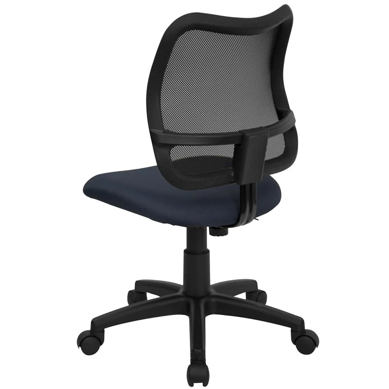 Mid-Back Navy Blue Mesh Swivel Task Chair - By Flash Furniture - Madison Seating 6 Mid-Back Navy Blue Mesh Swivel Task Chair - By Flash Furniture - Madison Seating - Image 4