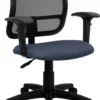 Mid-Back Navy Blue Mesh Swivel Task Chair With Adjustable Arms - By Flash Furniture - Madison Seating -furniture Shop Mid Back Navy Blue Mesh Swivel Task Chair with Adjustable Arms by Flash Furniture