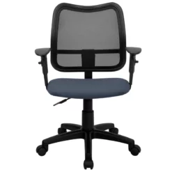 Mid-Back Navy Blue Mesh Swivel Task Chair With Adjustable Arms - By Flash Furniture - Madison Seating -furniture Shop Mid Back Navy Blue Mesh Swivel Task Chair with Adjustable Arms by Flash Furniture 5