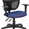 Mid-Back Navy Blue Mesh Swivel Task Chair With Adjustable Arms - By Flash Furniture - Madison Seating -furniture Shop Mid Back Navy Blue Mesh Swivel Task Chair with Adjustable Arms by Flash Furniture 6