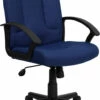 Mid-Back Navy Fabric Executive Swivel Chair With Nylon Arms - By Flash Furniture - Madison Seating