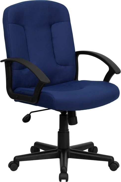 Mid-Back Navy Fabric Executive Swivel Chair With Nylon Arms - By Flash Furniture - Madison Seating 3 Mid-Back Navy Fabric Executive Swivel Chair With Nylon Arms - By Flash Furniture - Madison Seating