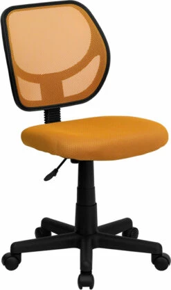 Mid-Back Orange Mesh Swivel Task Chair - By Flash Furniture - Madison Seating