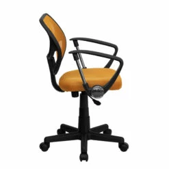 Mid-Back Orange Mesh Swivel Task Chair With Arms - By Flash Furniture - Madison Seating -furniture Shop Mid Back Orange Mesh Swivel Task Chair with Arms by Flash Furniture 2