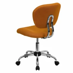 Mid-Back Orange Mesh Swivel Task Chair With Chrome Base - By Flash Furniture - Madison Seating -furniture Shop Mid Back Orange Mesh Swivel Task Chair with Chrome Base by Flash Furniture 2