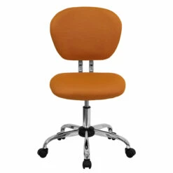 Mid-Back Orange Mesh Swivel Task Chair With Chrome Base - By Flash Furniture - Madison Seating -furniture Shop Mid Back Orange Mesh Swivel Task Chair with Chrome Base by Flash Furniture 3
