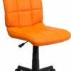 Mid-Back Orange Quilted Vinyl Swivel Task Chair - By Flash Furniture - Madison Seating