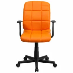 Mid-Back Orange Quilted Vinyl Swivel Task Chair With Arms - By Flash Furniture - Madison Seating 9 Mid-Back Orange Quilted Vinyl Swivel Task Chair With Arms - By Flash Furniture - Madison Seating -furniture Shop Mid Back Orange Quilted Vinyl Swivel Task Chair with Arms by Flash Furniture 3