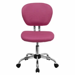 Mid-Back Pink Mesh Swivel Task Chair With Chrome Base - By Flash Furniture - Madison Seating -furniture Shop Mid Back Pink Mesh Swivel Task Chair with Chrome Base by Flash Furniture 3