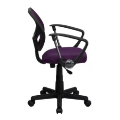 Mid-Back Purple Mesh Swivel Task Chair With Arms - By Flash Furniture - Madison Seating -furniture Shop Mid Back Purple Mesh Swivel Task Chair with Arms by Flash Furniture 2