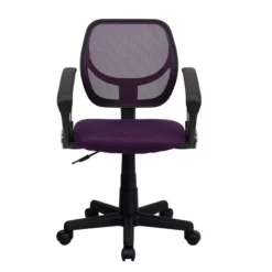 Mid-Back Purple Mesh Swivel Task Chair With Arms - By Flash Furniture - Madison Seating -furniture Shop Mid Back Purple Mesh Swivel Task Chair with Arms by Flash Furniture 5