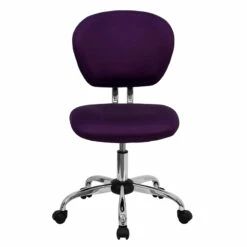 Mid-Back Purple Mesh Swivel Task Chair With Chrome Base - By Flash Furniture - Madison Seating -furniture Shop Mid Back Purple Mesh Swivel Task Chair with Chrome Base by Flash Furniture 3