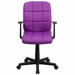 Mid-Back Purple Quilted Vinyl Swivel Task Chair With Arms - By Flash Furniture - Madison Seating 9 Mid-Back Purple Quilted Vinyl Swivel Task Chair With Arms - By Flash Furniture - Madison Seating -furniture Shop Mid Back Purple Quilted Vinyl Swivel Task Chair with Arms by Flash Furniture 3
