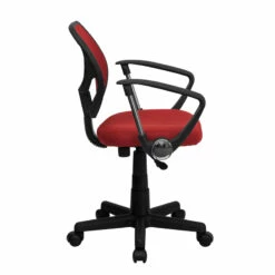 Mid-Back Red Mesh Swivel Task Chair With Arms - By Flash Furniture - Madison Seating -furniture Shop Mid Back Red Mesh Swivel Task Chair with Arms by Flash Furniture 2