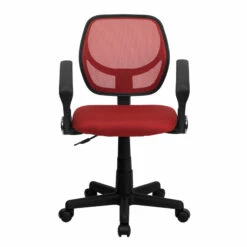 Mid-Back Red Mesh Swivel Task Chair With Arms - By Flash Furniture - Madison Seating -furniture Shop Mid Back Red Mesh Swivel Task Chair with Arms by Flash Furniture 5