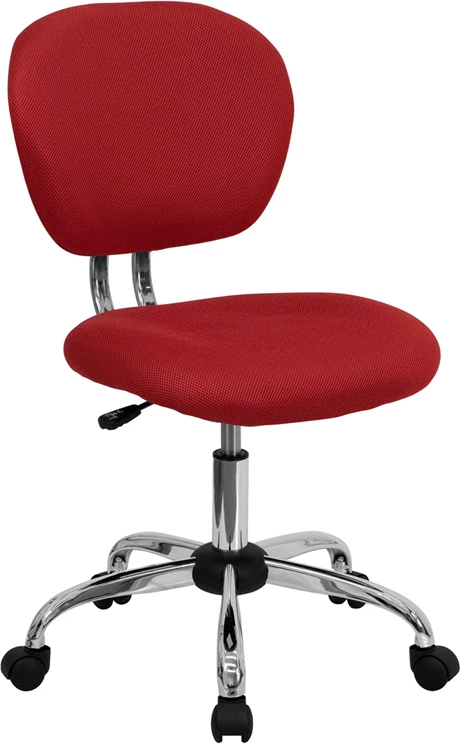 Mid-Back Red Mesh Swivel Task Chair With Chrome Base - By Flash Furniture - Madison Seating 3 Mid-Back Red Mesh Swivel Task Chair With Chrome Base - By Flash Furniture - Madison Seating
