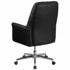 Mid-Back Traditional Tufted Black Leather Executive Swivel Chair With Arms - By Flash Furniture - Madison Seating -furniture Shop Mid Back Traditional Tufted Black Leather Executive Swivel Chair with Arms by Flash Furniture 2