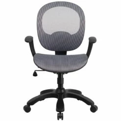 Mid-Back Transparent Gray Mesh Swivel Task Chair With Seat Slider, Ratchet Back And Arms - By Flash Furniture - Madison Seating 9 Mid-Back Transparent Gray Mesh Swivel Task Chair With Seat Slider, Ratchet Back And Arms - By Flash Furniture - Madison Seating -furniture Shop Mid Back Transparent Gray Mesh Swivel Task Chair with Seat Slider Ratchet Back and Arms by Flash Furniture 3