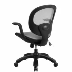 Mid-Back Transparent White Mesh Swivel Task Chair With Seat Slider, Ratchet Back And Arms - By Flash Furniture - Madison Seating -furniture Shop Mid Back Transparent White Mesh Swivel Task Chair with Seat Slider Ratchet Back and Arms by Flash Furniture 2
