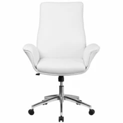 Mid-Back White Leather Executive Swivel Chair With Flared Arms - By Flash Furniture - Madison Seating 9 Mid-Back White Leather Executive Swivel Chair With Flared Arms - By Flash Furniture - Madison Seating -furniture Shop Mid Back White Leather Executive Swivel Chair with Flared Arms by Flash Furniture 3