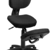 Mobile Ergonomic Kneeling Posture Task Chair With Back In Black Fabric - By Flash Furniture - Madison Seating