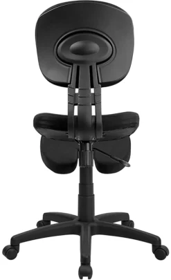 Mobile Ergonomic Kneeling Posture Task Chair With Back In Black Fabric - By Flash Furniture - Madison Seating -furniture Shop Mobile Ergonomic Kneeling Posture Task Chair with Back in Black Fabric by Flash Furniture 2