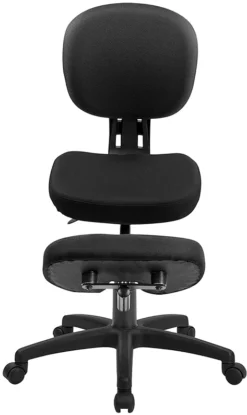 Mobile Ergonomic Kneeling Posture Task Chair With Back In Black Fabric - By Flash Furniture - Madison Seating -furniture Shop Mobile Ergonomic Kneeling Posture Task Chair with Back in Black Fabric by Flash Furniture 3
