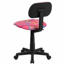 Multi-Colored Swirl Printed Pink Swivel Task Chair - By Flash Furniture - Madison Seating -furniture Shop Multi Colored Swirl Printed Pink Swivel Task Chair by Flash Furniture 2