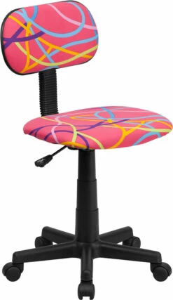 Multi-Colored Swirl Printed Pink Swivel Task Chair - By Flash Furniture - Madison Seating