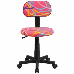 Multi-Colored Swirl Printed Pink Swivel Task Chair - By Flash Furniture - Madison Seating -furniture Shop Multi Colored Swirl Printed Pink Swivel Task Chair by Flash Furniture 3