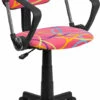Multi-Colored Swirl Printed Pink Swivel Task Chair With Arms - By Flash Furniture - Madison Seating -furniture Shop Multi Colored Swirl Printed Pink Swivel Task Chair with Arms by Flash Furniture