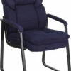 Navy Microfiber Executive Side Reception Chair With Sled Base - By Flash Furniture - Madison Seating -furniture Shop Navy Microfiber Executive Side Reception Chair with Sled Base by Flash Furniture