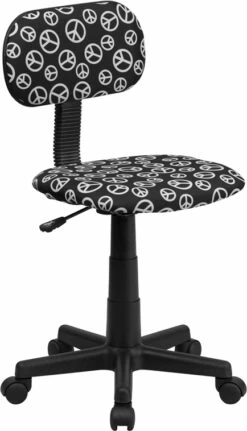 Peace Sign Printed Swivel Task Chair - By Flash Furniture - Madison Seating