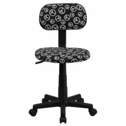 Peace Sign Printed Swivel Task Chair - By Flash Furniture - Madison Seating -furniture Shop Peace Sign Printed Swivel Task Chair by Flash Furniture 3